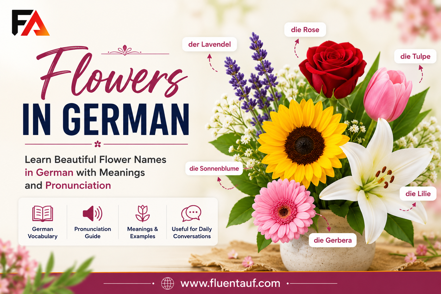What are flowers in German called? What are flowers in German called?